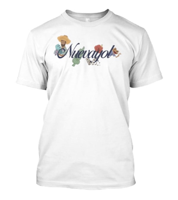 Nuevayol Bad Bunny White Hat Cactus Fun Characters T-Shirt