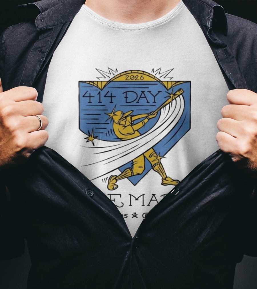 Brewers 414 Day MKE Made 2026 Baseball Player T-Shirt