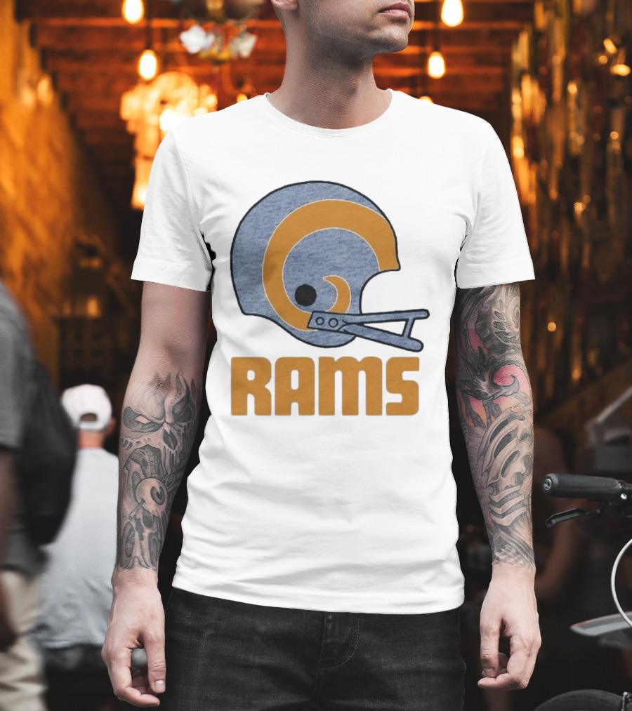 Rams Helmet Classic Football Team T-Shirt