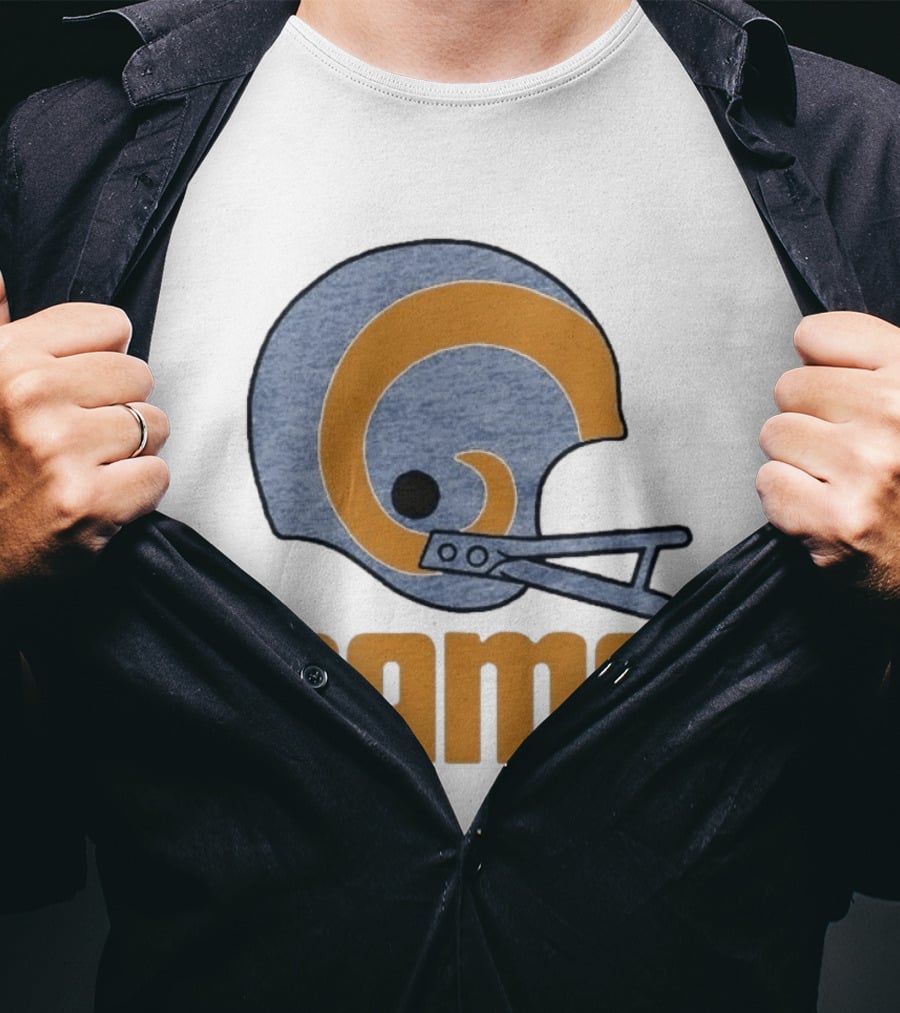 Rams Helmet Classic Football Team T-Shirt