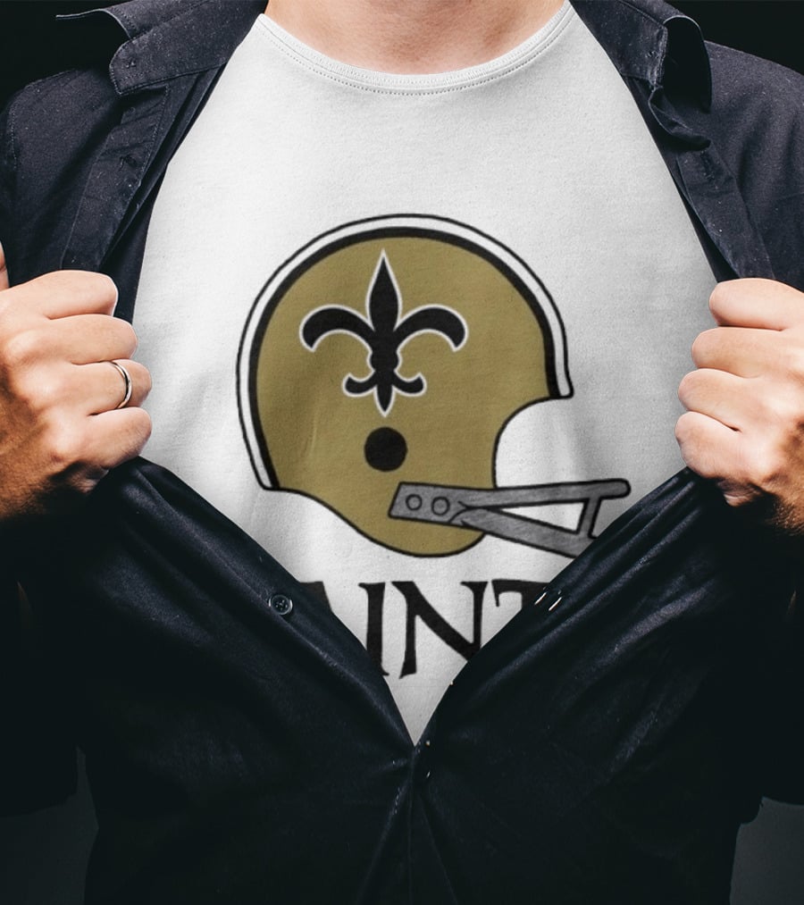 New Orleans Saints Vintage Helmet Fleur De Lis T-Shirt