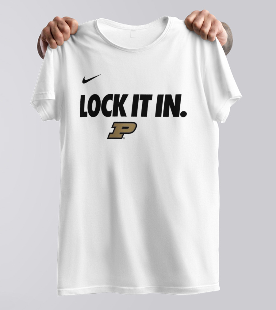 Nike Purdue Boilermakers Lock It In P Logo 2026 WCC T-Shirt