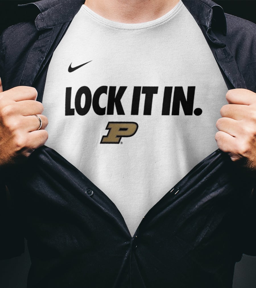 Nike Purdue Boilermakers Lock It In P Logo 2026 WCC T-Shirt