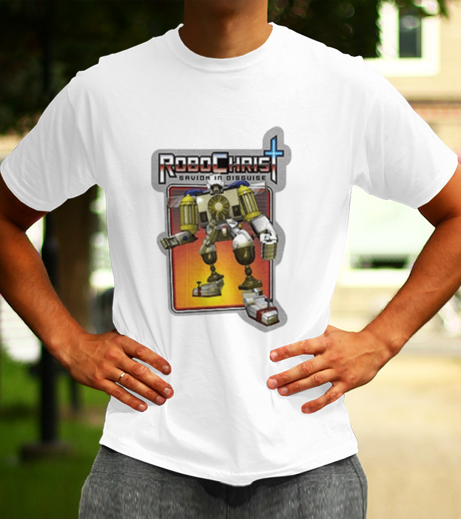 RoboChrist Savior In Disguise Transformer Robot Mashup T-Shirt