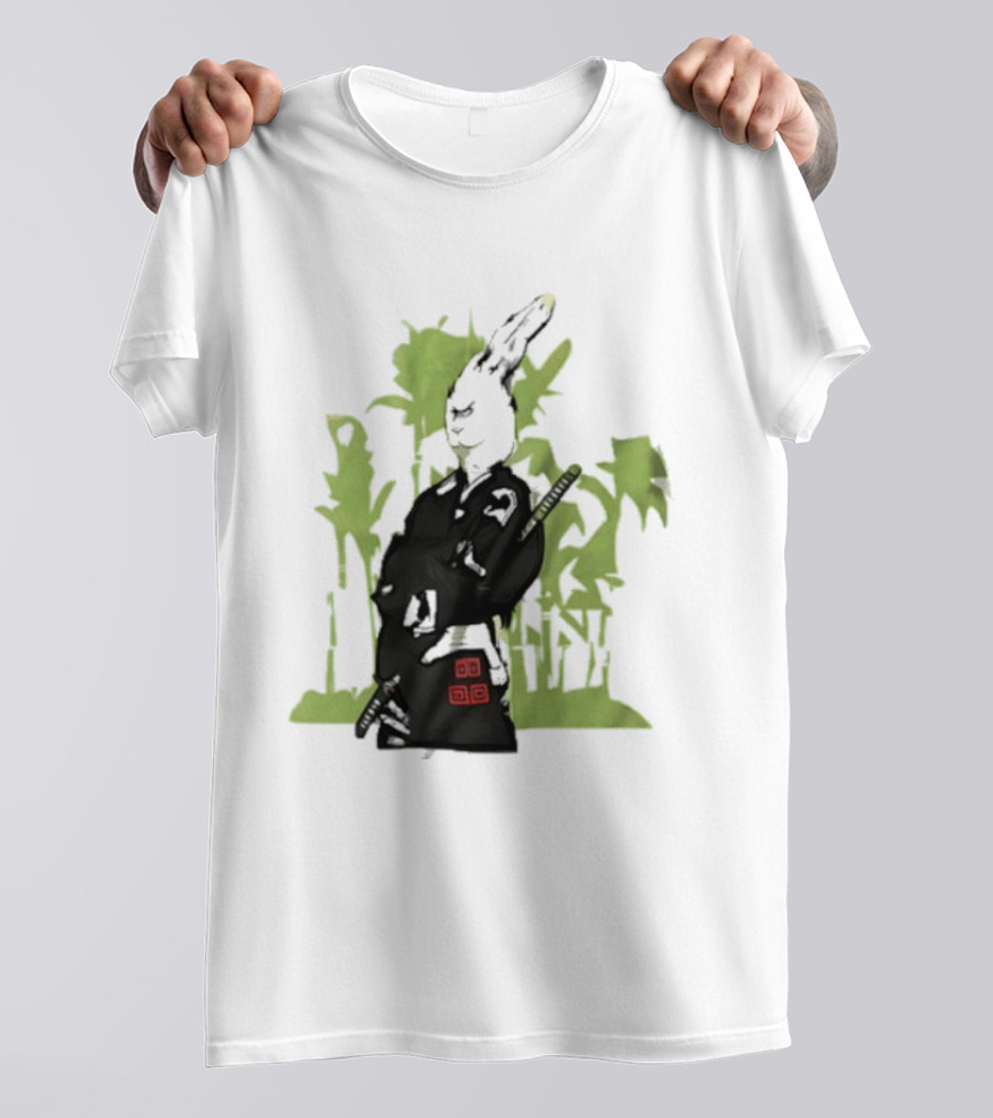 Samurai Rabbit Jeremy Peep Show Bamboo Warrior T-Shirt