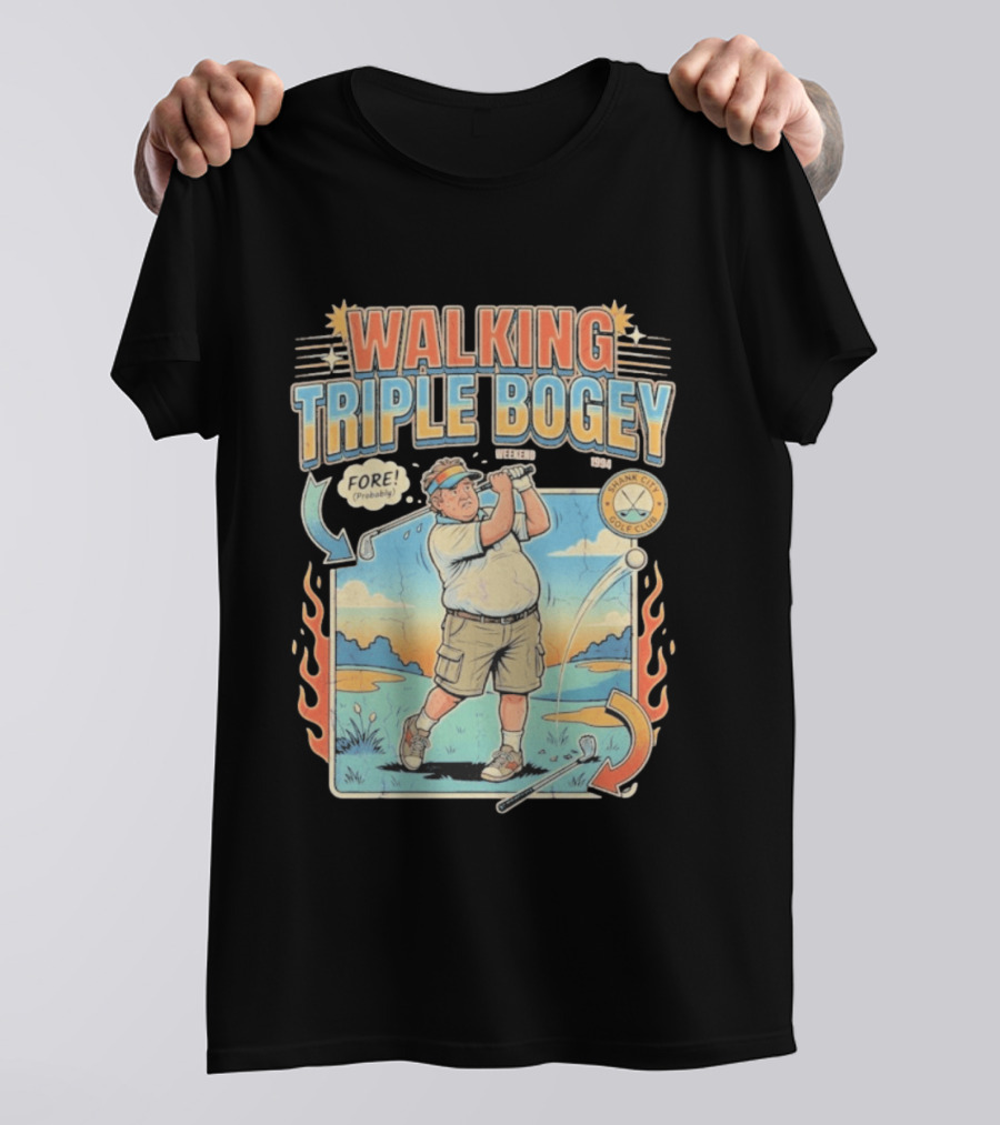 Walking Triple Bogey Fore Shank City Golf Club Vintage Weekend 1994 T-Shirt