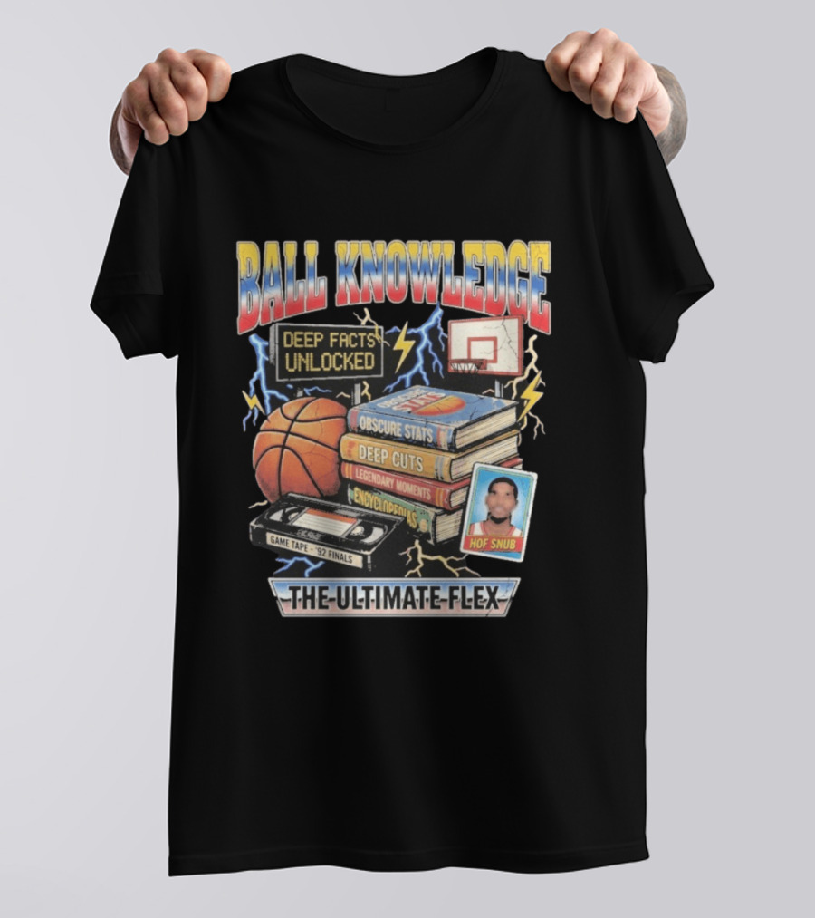 Ball Knowledge Deep Facts Obscure Stats Legendary Moments Encyclopedia Ultimate Flex T-Shirt