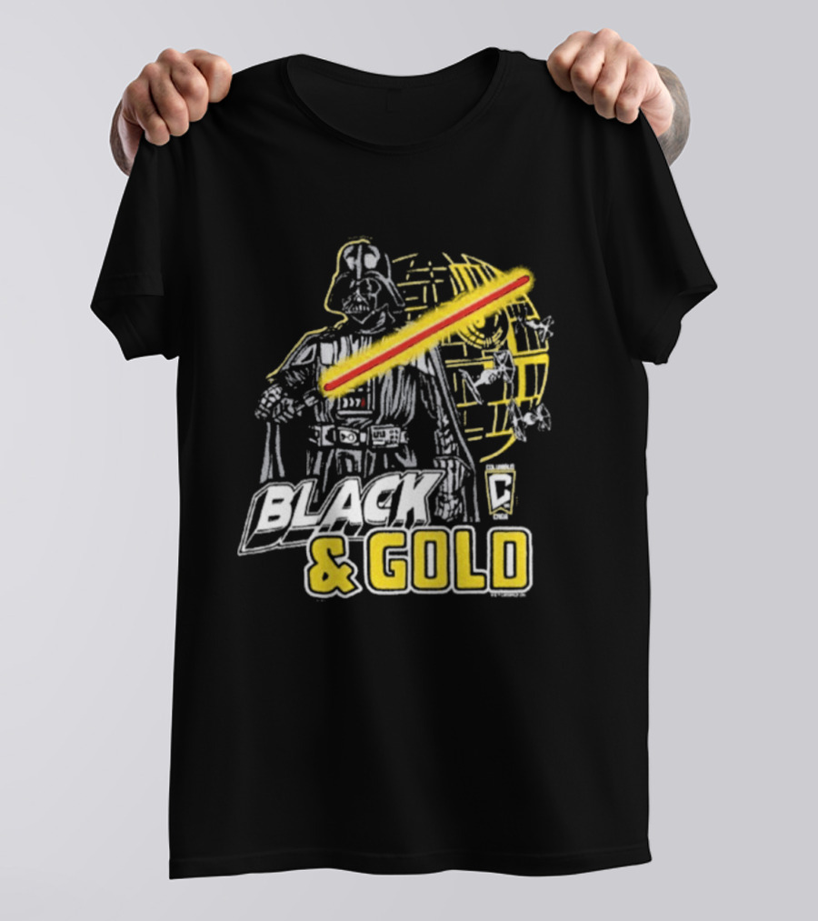 Columbus Crew Star Wars Darth Vader Black Gold T-Shirt