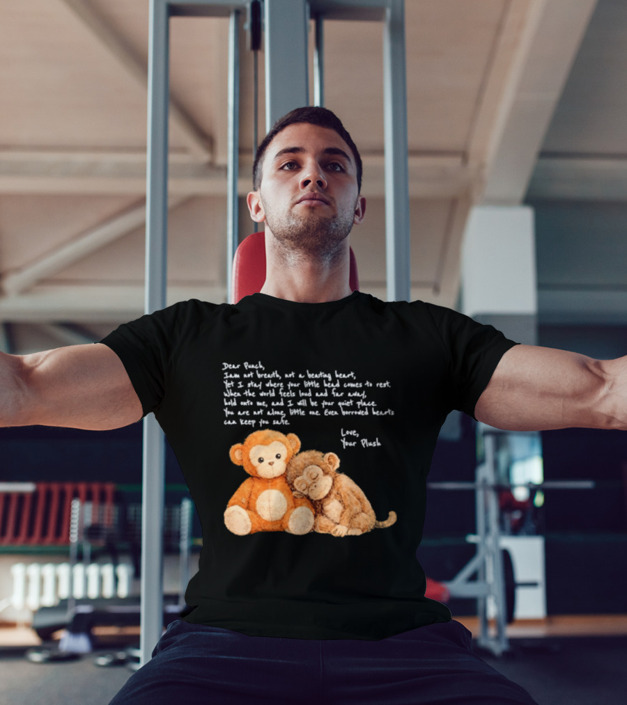 Dear Punch Heartfelt Monkey Companions Poem And Plush Toy T-Shirt