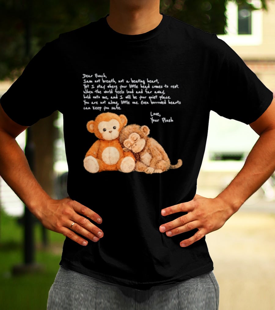 Dear Punch Heartfelt Monkey Companions Poem And Plush Toy T-Shirt
