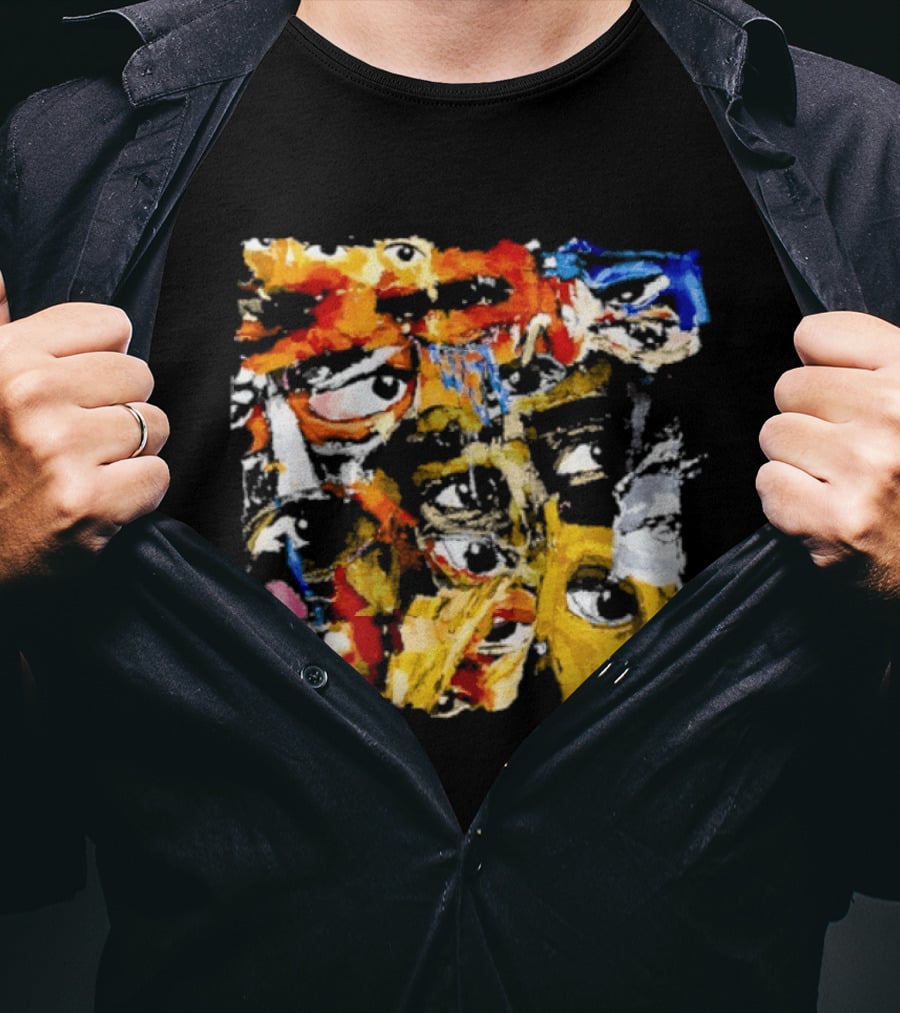 Eyes Don't Lie Colorful Abstract Expressionist Brushstroke T-Shirt