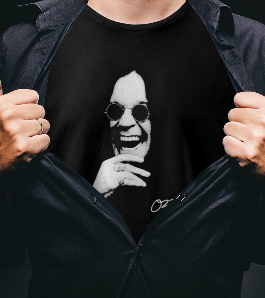 Ozzy Osbourne 1948 2025 Immortal Rest In Peace Rock Legend Signature Image T-Shirt