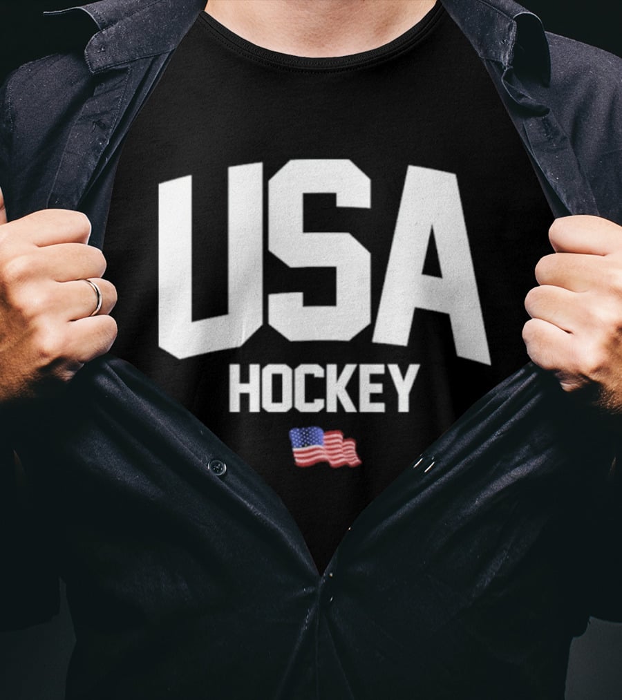 USA Hockey American Flag T-Shirt