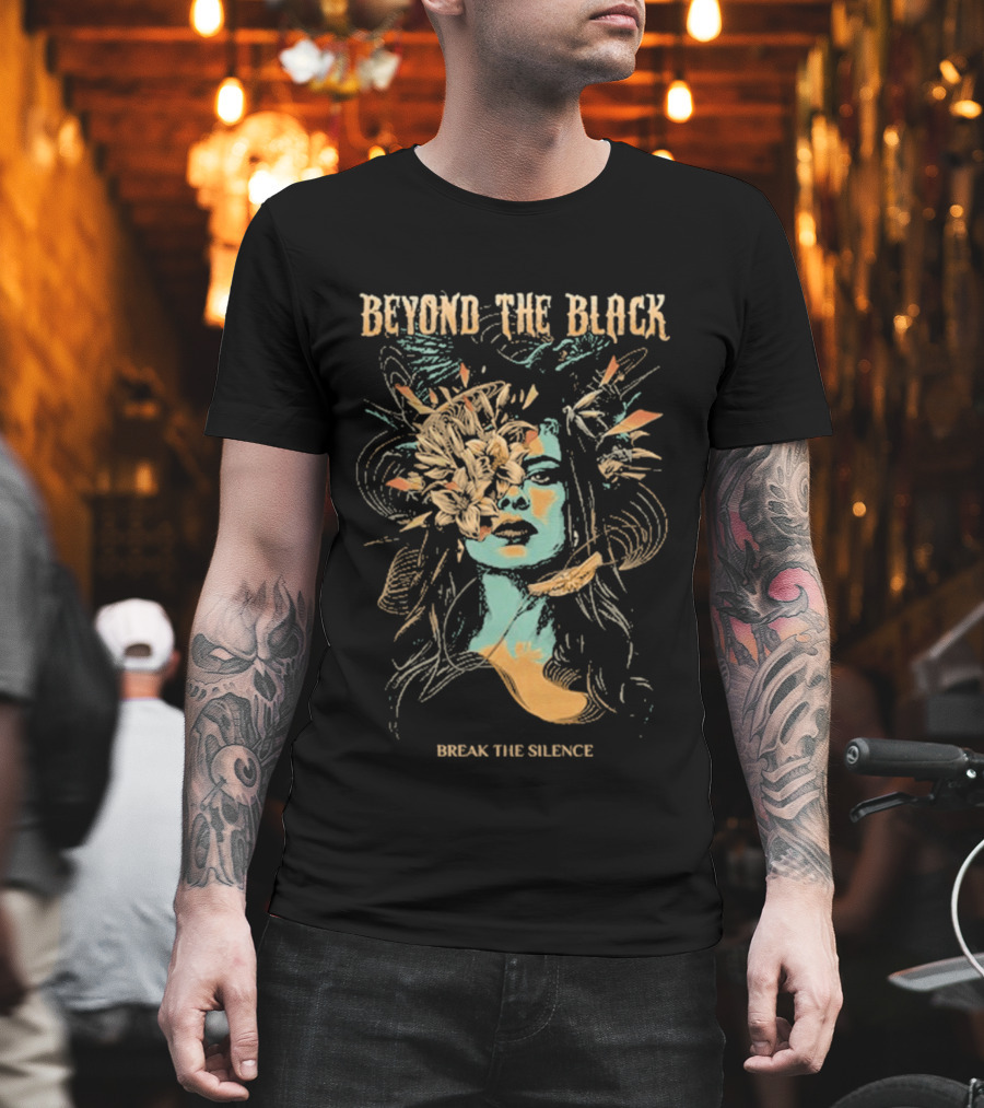 Beyond The Black Break The Silence Head Exploding Floral T-Shirt