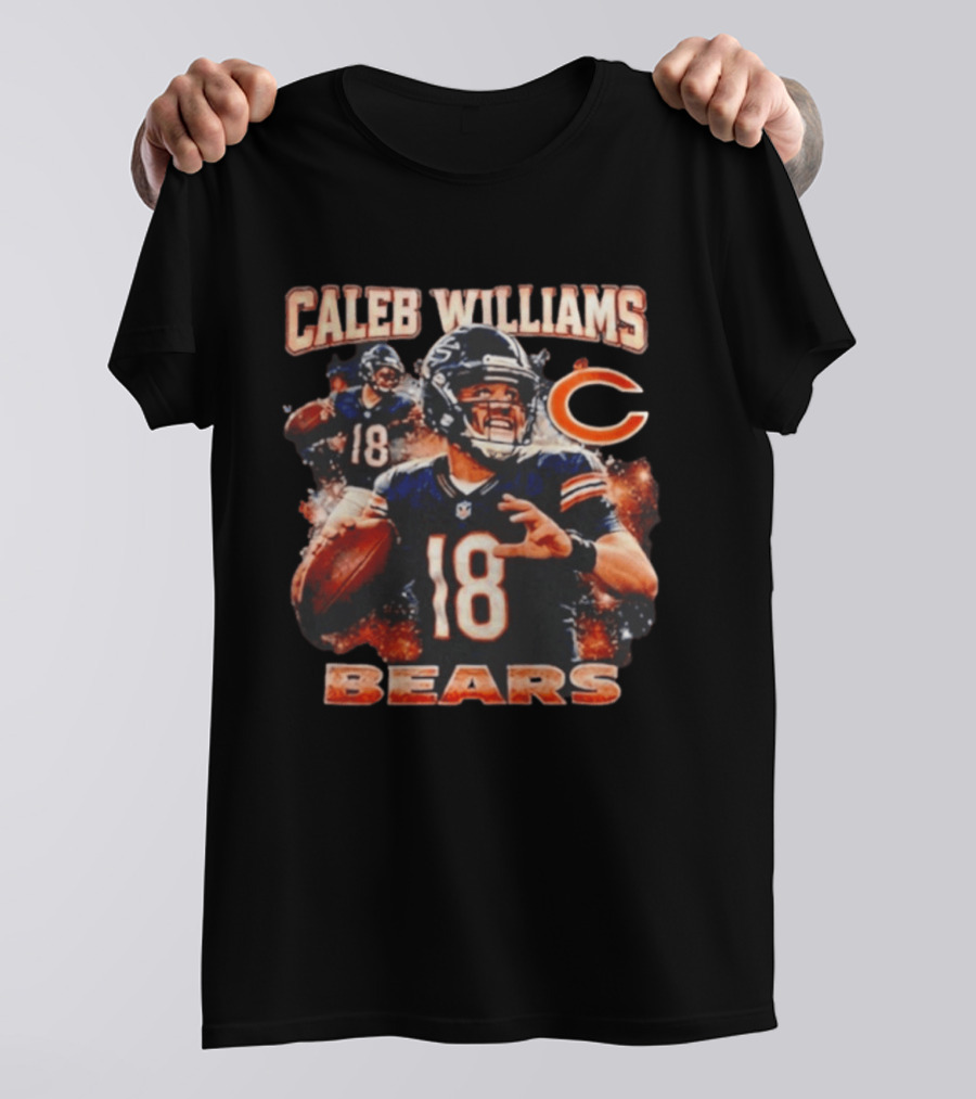 Caleb Williams #18 Chicago Bears Quarterback Football Fan Gear T-Shirt