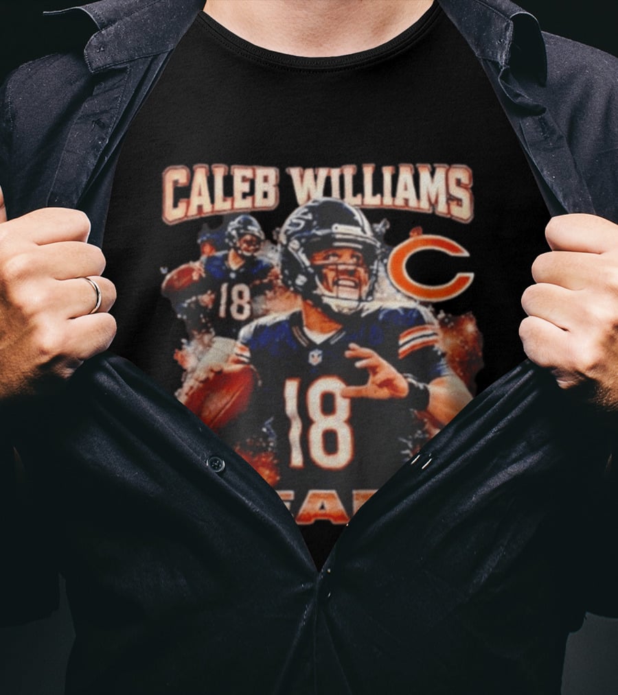 Caleb Williams #18 Chicago Bears Quarterback Football Fan Gear T-Shirt