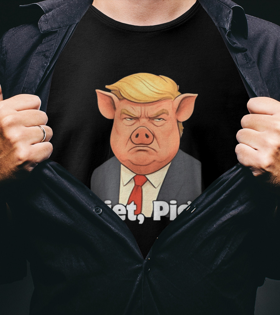 Quiet Piggy Suit Protest T-Shirt