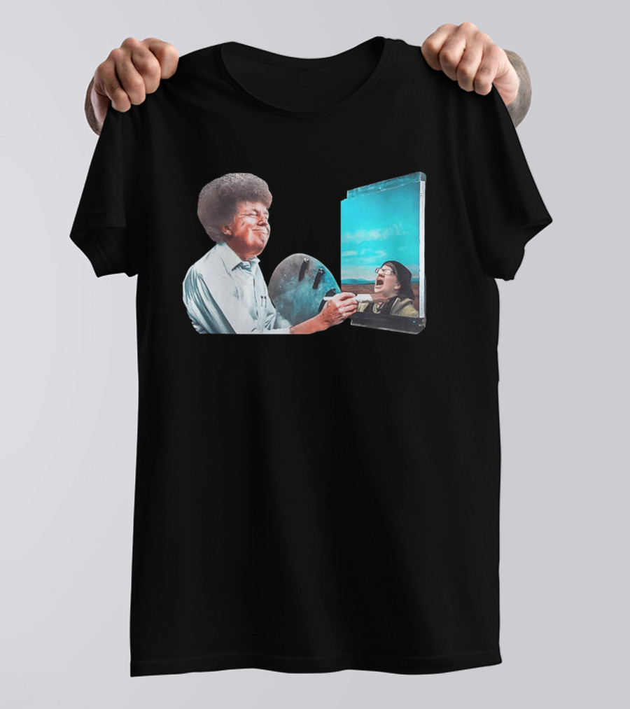Donald Trump Bob Ross Painting Parody Humor Political T-Shirt
