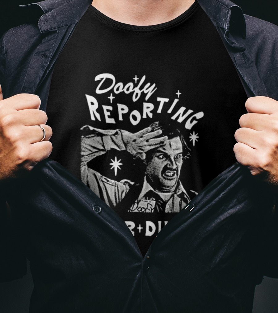 Doofy Reporting For Duty Funny Character Salute T-Shirt