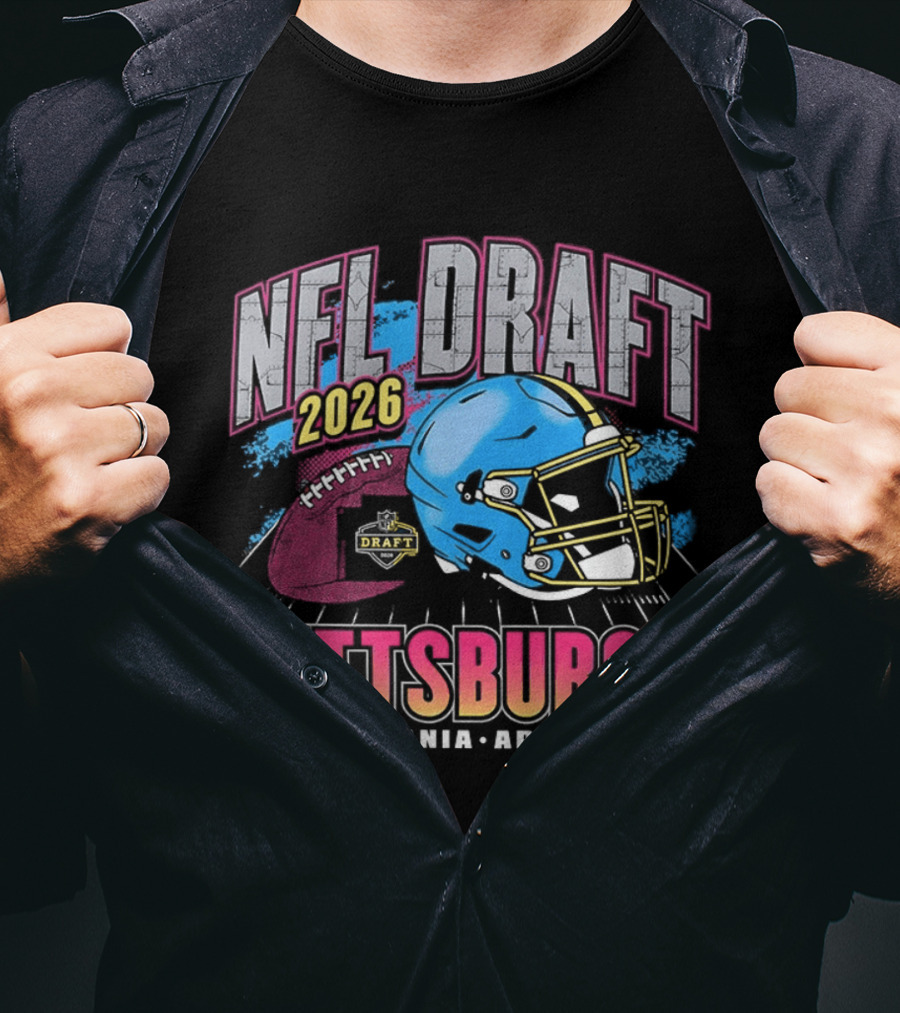 NFL Draft 2026 Pittsburgh Pennsylvania April 23 25 Helmet T-Shirt