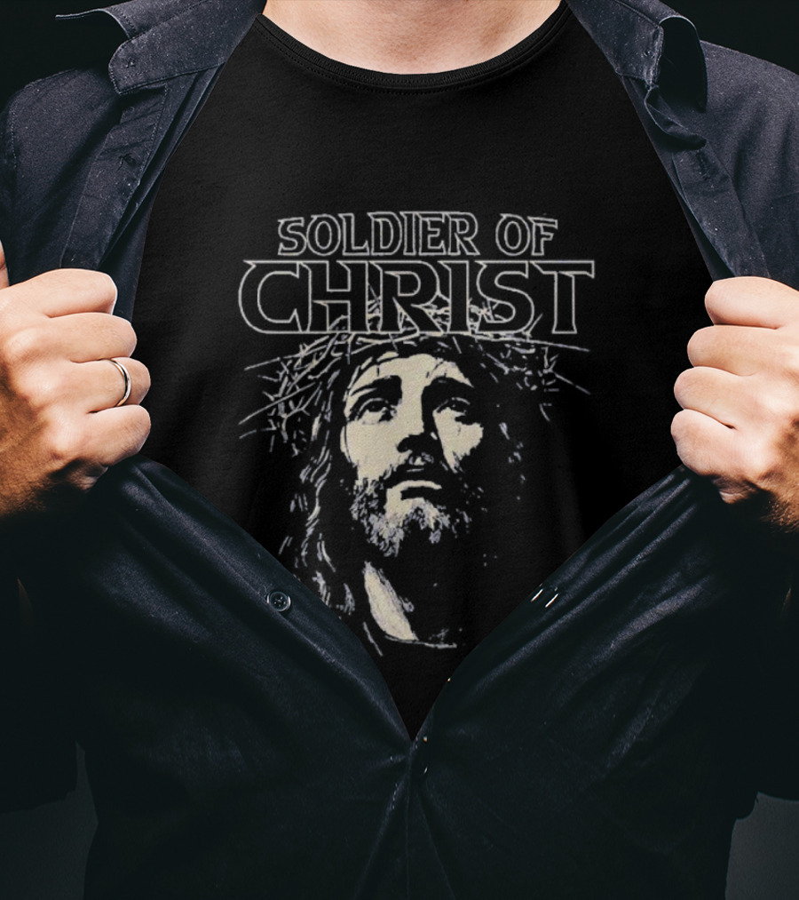 Soldier Of Christ Jesus Savior Crown Of Thorns T-Shirt