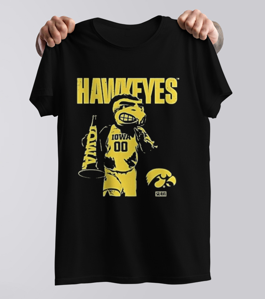 Iowa Hawkeyes Herky The Hawk 00 Slam Basketball T-Shirt