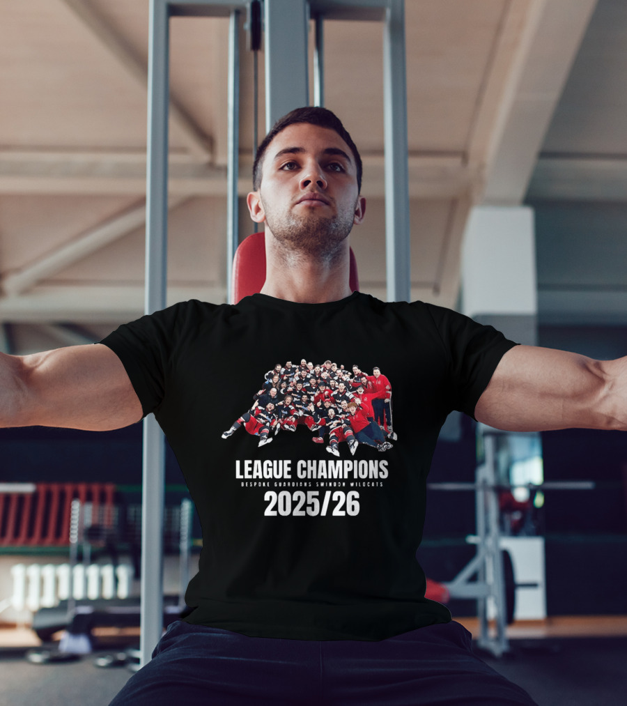 League Champions 2025 2026 Bespoke Guardians Swindon Wildcats T-Shirt