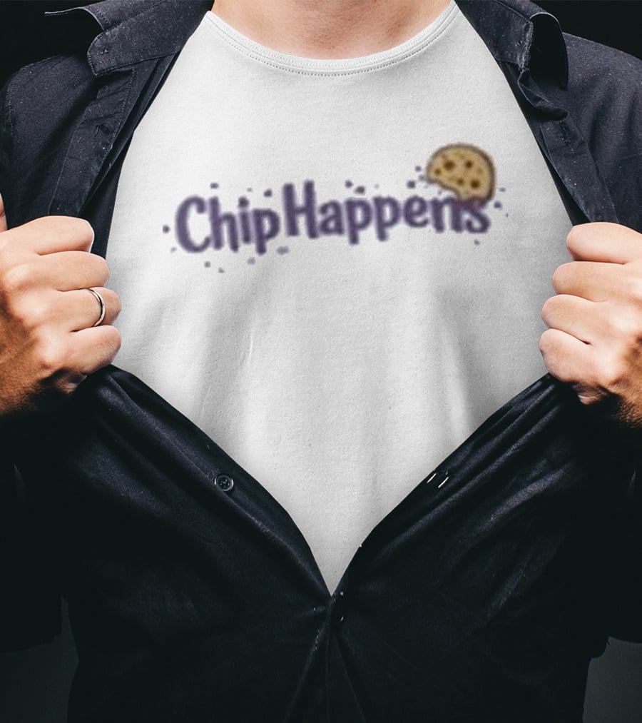 Chip Happens Cookie Bite Humor T-Shirt