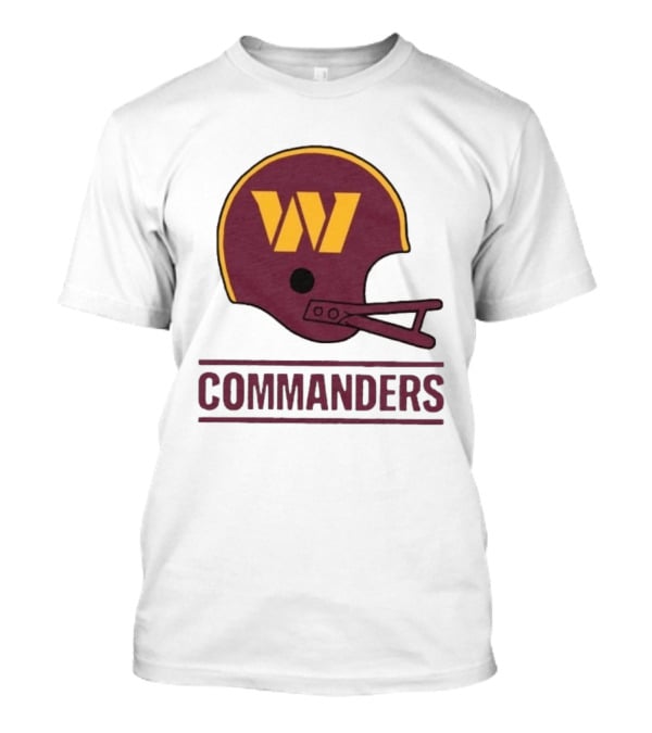 Washington Commanders Big W Helmet Football Team Fan Gear T-Shirt