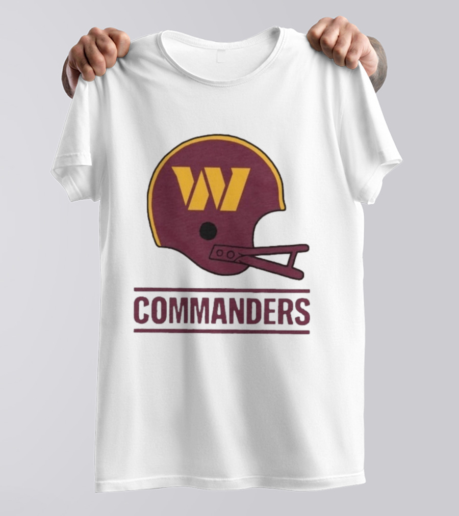 Washington Commanders Big W Helmet Football Team Fan Gear T-Shirt