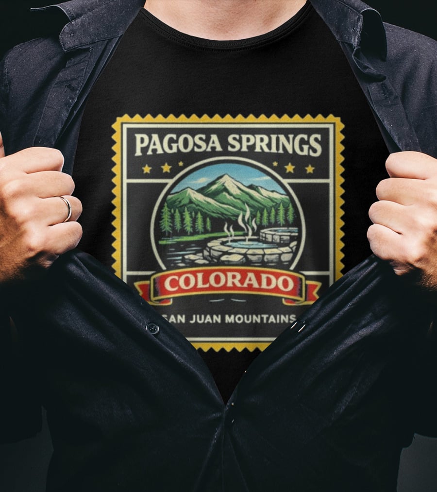 Pagosa Springs Colorado San Juan Mountains Hot Springs Scenery T-Shirt