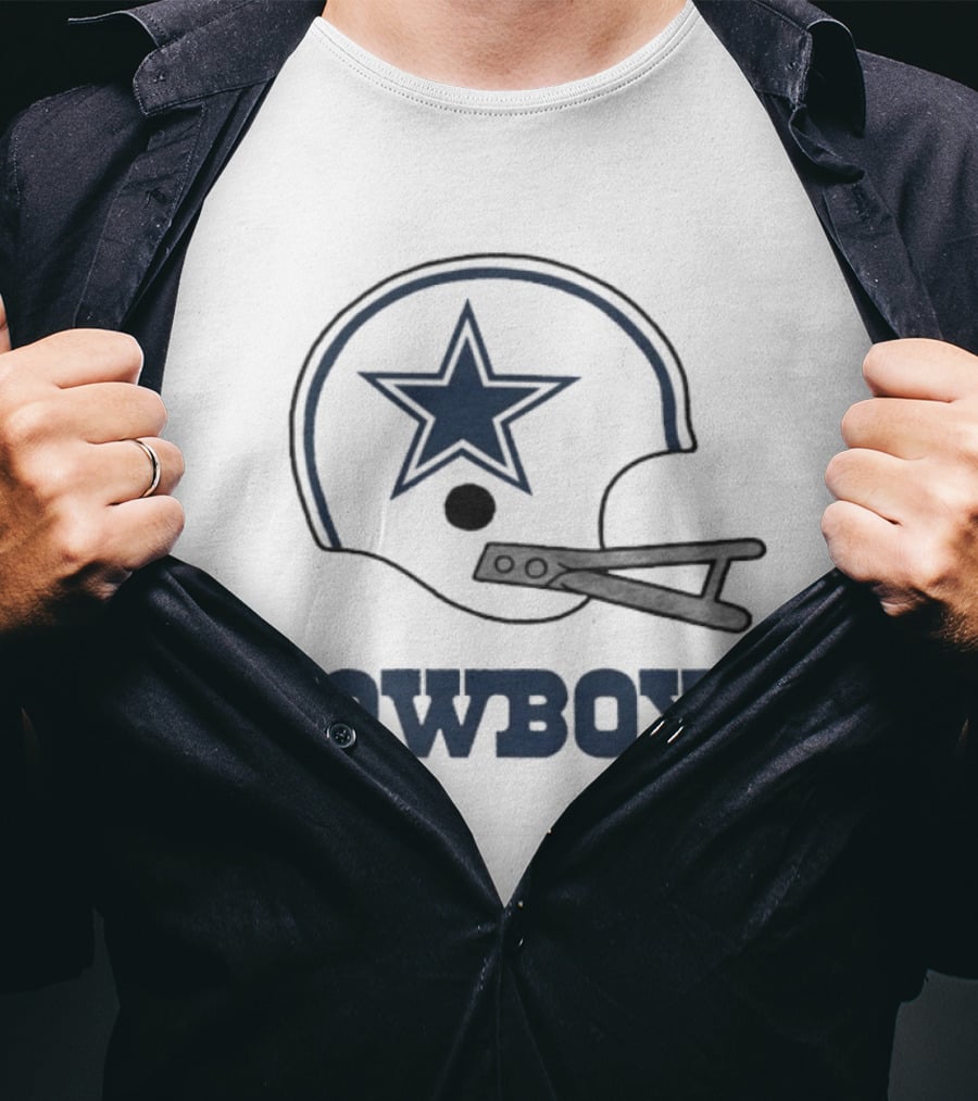 Dallas Cowboys Star Emblem Helmet Cowboys T-Shirt
