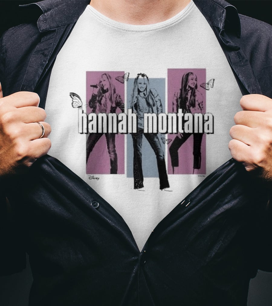 Disney Hannah Montana Miley Cyrus Butterfly Fashion Pop T-Shirt