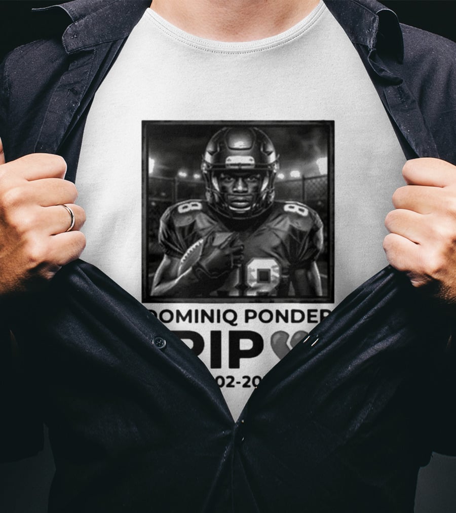 Dominiq Ponder Rip 2002 2026 Football Player T-Shirt