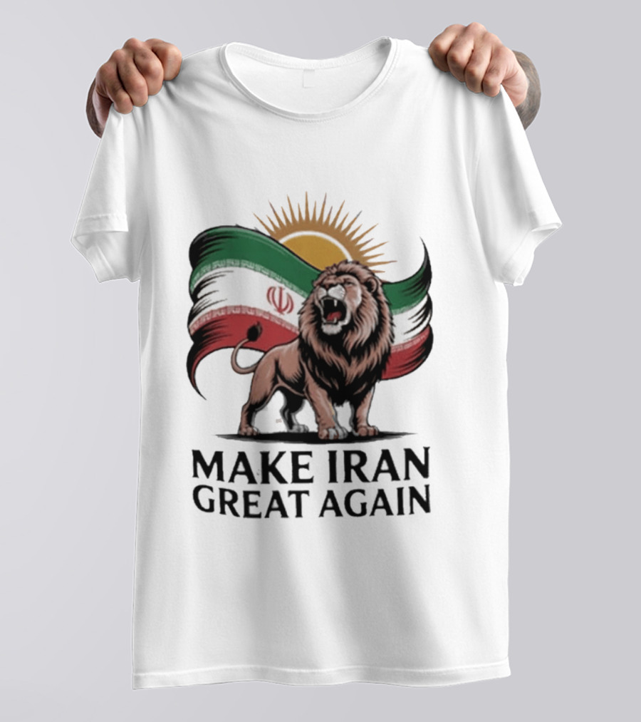 Make Iran Great Again Persian Lion Flag Sun T-Shirt