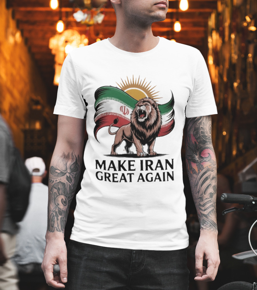 Make Iran Great Again Persian Lion Flag Sun T-Shirt