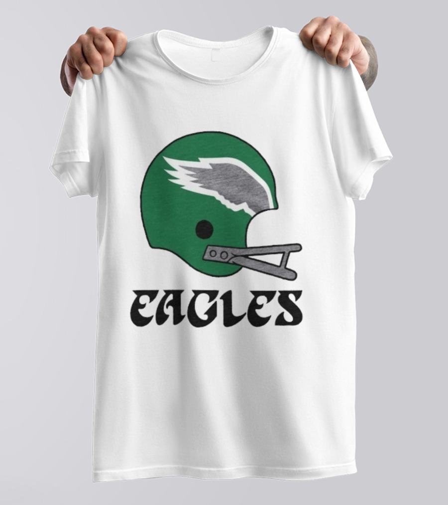 Philadelphia Eagles Helmet Green Wing T-Shirt