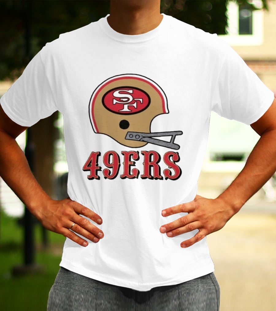 San Francisco 49ers SF Football Helmet 49ers T-Shirt