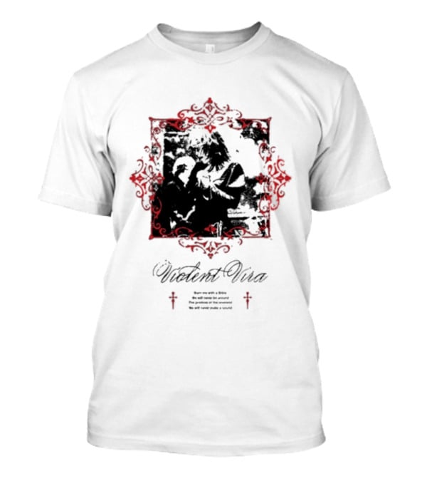 Violent Vira Ghostly Embrace In Ornate Frame T-Shirt