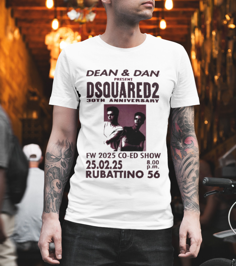Dean & Dan Present Dsquared2 30th Anniversary FW 2025 Co Ed Show Rubattino 56 25.02.25 8 P.m. T-Shirt