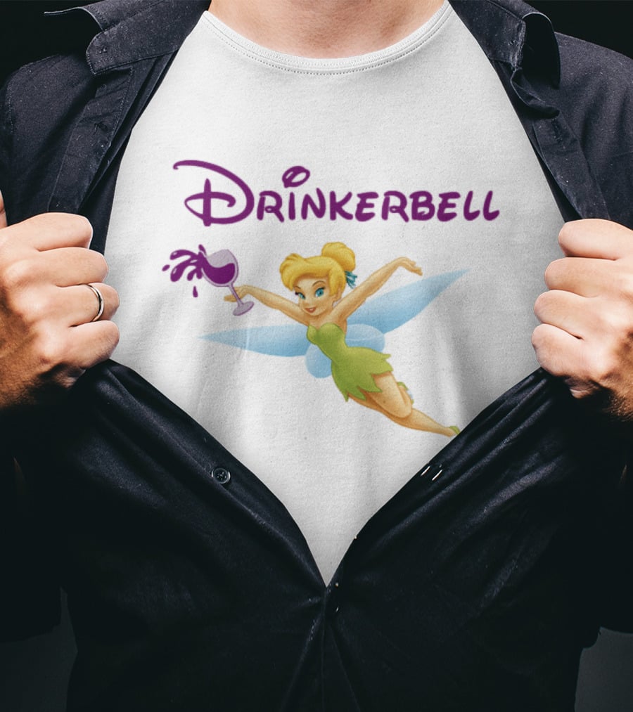 Drinkerbell Tinker Bell Wine Humor Racerback Tank T-Shirt