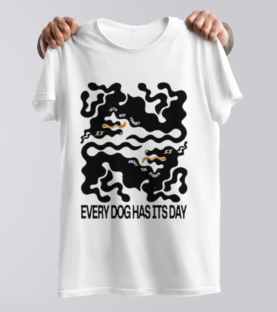 KBAR X UN IK Every Dog Has Its Day Black Abstract Dog T-Shirt
