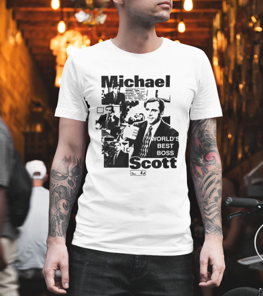 Michael Scott World's Best Boss The Office Iconic TV Comedy T-Shirt