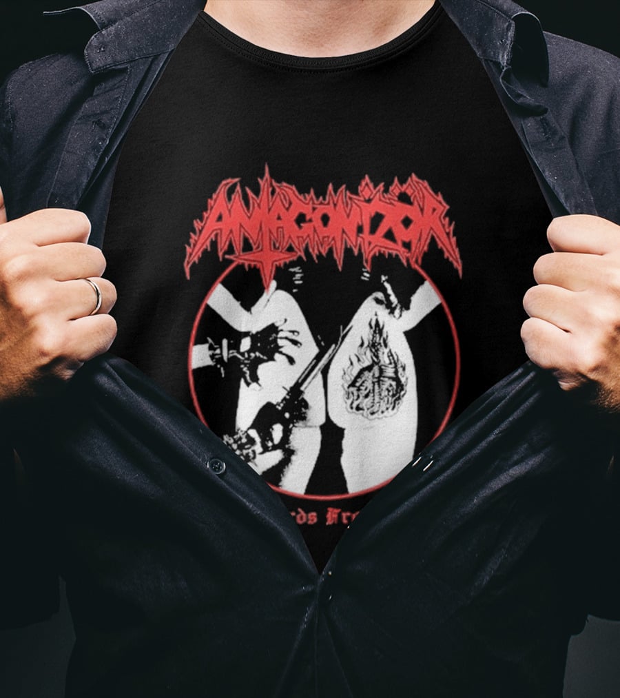 Antagonizör Edgelords From Hell Metal Band Aesthetic T-Shirt