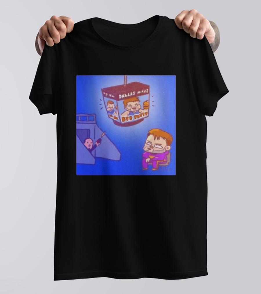 Dallas Mavs Bye Fatty Luka Doncic Emotional Cartoon Decor T-Shirt