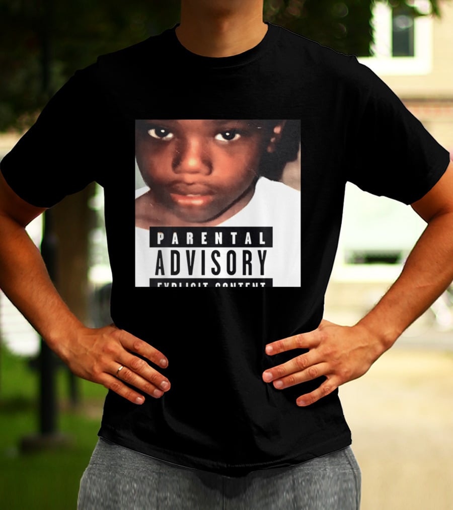 Parental Advisory Explicit Content Young Boy Image T-Shirt