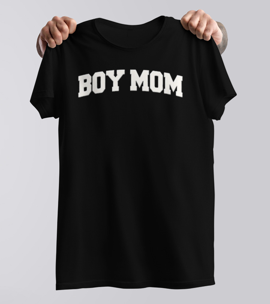 Boy Mom Puff Bold Text Arch T-Shirt