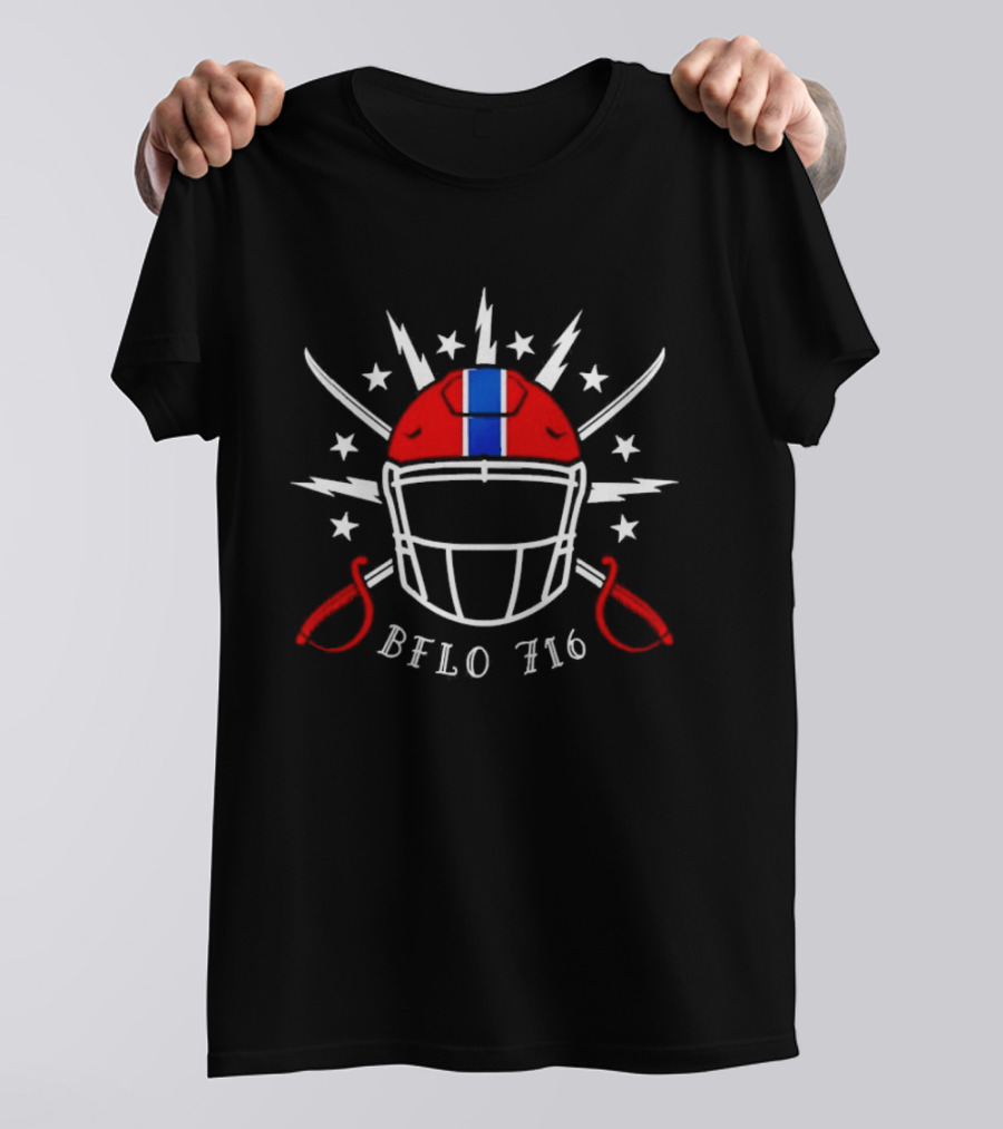 Buffalo 716 Helmets Swords And Stars T-Shirt