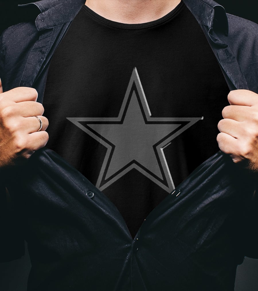 Cowboys Back In Black Quarter Zip Star Emblem 2025 T-Shirt