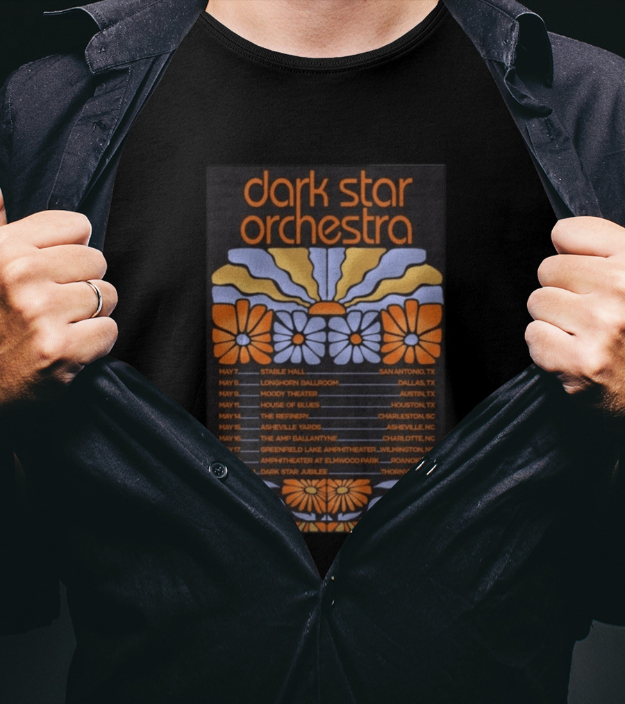 Dark Star Orchestra 2026 Spring Tour With Flowers And Venue Dates T-Shirt